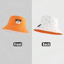 1pc Fashionable Bucket Hat, Women's Spring/Autumn/Summer Bucket Hat, Reversible Bucket Hat, Suitable For Daily Outings, Sun Protection And Lightweight - Multicolor - View 6