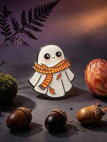 QIHOO 1 buah Bros Hantu Kecil untuk Syal Musim Gugur, Lencana Kartun Lucu, Bros Paduan Logam, Cocok untuk Pakaian dan Tas, Aksesori Kecil Unik yang Dipersonalisasi - MultiWarna - View 3