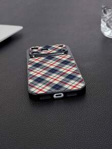 Casing Ponsel Motif Kotak-kotak Vintage Inggris, Warna Kontras Klasik Latar Belakang Beige dengan Cetakan Kotak-kotak Tekstur Kulit Halus, Jendela Besar Perlindungan Penuh, Tahan Aus, Anti Jatuh, Gaya Minimalis Preppy, Pelindung Ponsel Serbaguna, Kompatibel dengan Apple 17 Pro Max/16/16 Pro/16 Pro Max/16 Plus/15/15 Plus/15 Pro/15 Pro Max/14/14 Plus/14 Pro/14 Pro Max/13/13 Pro/13 Pro Max/12/11 - Hitam - View 8