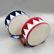 5/1pc Percussion Drum Instrument (With Adjustable Strap And 2 Drumsticks), Handheld Shaker. Suitable For Stage, Dance Party, Party Performance, Perfect For Halloween, Christmas Party Gathering, Ideal Birthday Gift - Multicolor - View 4