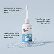 Universal Pet Ear Cleaner, Gentle Cleaning Of Pet Ear Wax, Refreshing And Comfortable Ear Cleaning Solution - Blue and White - View 8