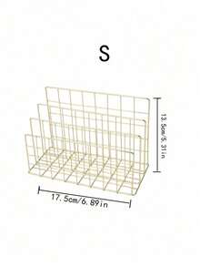 1/2pcs Modern Metal Bookshelf With 3 Storage Baskets, Minimalist Iron Desktop Organizer Rack, Desk Tidy Shelf, Bookshelf Storage Rack, Multi-Function Magazine Newspaper Storage Box, Suitable For Home Office Organization And Decor - Multicolor - View 22