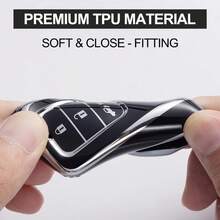 TRTY 1PC Luxury Gold Decor Soft TPU Car Key Cover, Compatible With HR-V CR-V ZR-V BREEZE Pilot Accord Civic Passport Odyssey, Elysion 4-Button And 5-Button Smart Remote Key Shell, HOLD Support Car Finder Alarm, Anti-Drop Key Fob Protective Case, Fits Original Car Key Shape, Car Key Accessories - Civic Key Cover - View 4