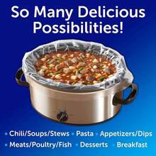 6pcs Slow Cooker Liners, Regular Size Disposable Pot Bags, Non-Stick Cleanup, Mess Less Cooking, No Soaking - Multicolor - View 9