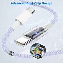 1 buah Kabel Pengisian Cepat USB-C ke USB-C 60W Jalinan Warna-warni 3,3 kaki, Kompatibel dengan iPhone Seri 17/16/15, Pro/Air/Mini, - MultiWarna - View 8