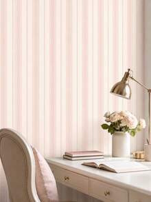 SUPSTICKER 1PC Peel And Stick Stripe Wallpaper, Removable PVC Wall Decal, Modern Vertical Line Wall Covering For Bedroom Living Room Home Decor, 4 Styles - Multicolor - View 10
