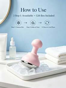 Reusable Ice Facial Cooling Massage Tool, De-Puffing Facial Ice Roller, Ice Cube Mold Beauty Tool, Cold Therapy Facial Care Accessory, Portable Cooling Massage Tool, Suitable For Women, Home SPA Daily, Travel Use, Back To School And Vacation Essential - Multicolor - View 4