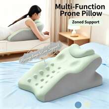 1pc Wedge Pillow, Multi-Functional Ergonomic Lumbar Back Leg Support Pillow, Equipped With Adjustable Detachable Headrest, With Multiple Massage Contact Points; Slanted Triangle Design Fits Body Shape, Suitable For Bed Prone Resting, Reading, Relieving Cervical Spine, Elevating Legs To Improve Varicose Veins, Home Use - 1PC - View 3