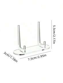 1/3/6pcs Display Stand Single Badge/Commemorative Coin Storage Rack Acrylic Commemorative Coin Tassel Transparent Perimeter Sign Holder Transparent Plastic Desktop Stand - View 13