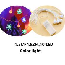 1pc Home Decor Star String Light Of 1.5/3/4.5/6/10M, Christmas Decor Snowflake Frosted Ball Light String, Battery Powered Indoor Room Decor Fairy Star Light, Bedroom , Wall Decor Light String, Suitable For Weddings, Parties Decoration Light String - White - View 19