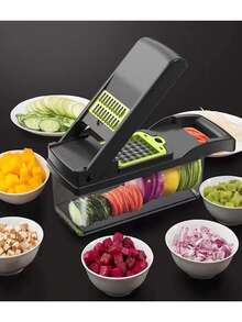 1 Set Multi-Function Vegetable Slicer, Multi-Function Fruit Slicer, Kitchen Accessories, Manual Food Chopper, Vegetable Slicer, With Storage Box And Blades, Onion Chopper, Potato Grater, Kitchen Gadgets, Dorm Essentials, Kitchenware - Multicolor - View 6