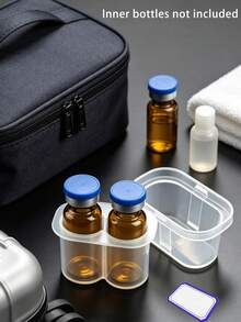 3ml Plastic Storage Box, Ultra-Mini Peptide Travel Organizer, Refrigerator - Each Storage Box Has 2 Compartments, Pocket Size, Can Hold 3ml Medicine Bottles, Convenient To Carry, Store Insulin And Peptide Medications Anytime Anywhere (Inner Bottles Not Included) - one-size - View 4