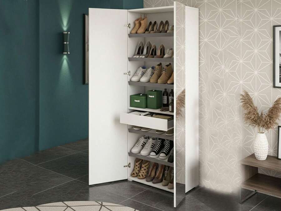 Dmora Shoe Cabinets - White - View 1