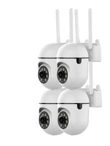GENAI 1/2/4pcs 1080p HD Smart Home Security Camera - Full-Color Night Vision, PTZ/Zoom, Two-Way Audio, Pet Monitoring With Motion Alert - Wireless Indoor/Outdoor Security Camera - White - View 12