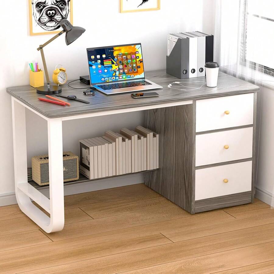 Desk And Drawer Storage - Black - View 1