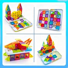 Mini Magnetic Blocks Kids Building Toys, Magnetic Toys, Colorful Magnetic Building Blocks For Children, Educational Magnet Toy Set Creativity Toy Gift For Kids Boys Girls, Random Colors(Suitable For Ages 3+) - Multicolor - View 6