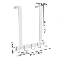 1pc Over-The-Door Hanger Rack, Wall-Mounted Clothes Hanger Hook, Garment Storage Shelf, Door Back Organizer Rack, Suitable For Bedroom And Bathroom - White - View 16