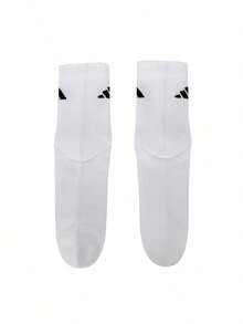 Adidas Kaos Kaki Pria dan Wanita Panjang Sedang SPW CREW 3PP Kaos Kaki Olahraga Harian Lembut untuk Perjalanan Kasual JC9273 - Putih/Hitam - View 3