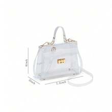 Women's Transparent Chain Wallet, Universal Transparent Handbag For Stadium, High-Quality Plastic Easy-To-Clean Transparent Bag For Work And Concerts - Clear - View 6