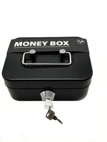 Lockable Steel Cash Box With Coin Slot And 2 Keys, Portable Metal Money Storage Box, Creative Adult Piggy Bank, Securely Store Coins, Bills, Tickets And Small Valuables, Multiple Colors Available, Suitable For Home, School And Shop Mystery Box - Multicolor - View 12