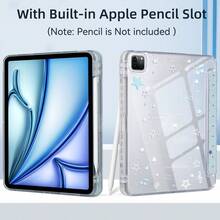 Y型折疊保護殼，相容 iPad (A16) 第11代 11吋、第10代 10.9吋、Air 8 (M4) 11吋 2026、第7代、第8代、第9代 10.2吋、Pro 11 2020-2022、Air 7/6 (M3/M2) 11吋，附筆槽，智能保護殼，軟 TPU 背殼，自動喚醒/睡眠 - 藍色樂符波點 - 查看 3