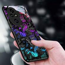 [Envío 24h desde DE/FR/ES]Funda de teléfono Apple 11-17 21-26 Ultra: Anime Graffiti compatible con Honor 200 Pro, funda de vidrio - 1 pieza de imagen a color - Ver 5