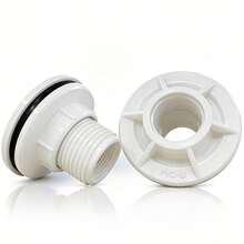 2PCS Water Tank Connectors, Heavy Duty PVC Water Tank Adapters, Internal/External Thread, Leak-Proof Grey Plastic Connectors, For Faucets, IBC Totes, Pipes And Irrigation Systems, Water Tank Adapters With Raised External Grip, Pipe Connection, Leak-Proof Design With Raised Grip, Suitable For Automatic Watering System Quick Connection - 2pcs - View 12