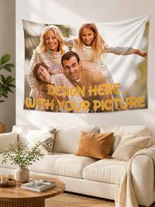 Customized Photo Tapestry, Personalized Image Wall Hanging Banner, Bedroom Decor Custom Image Backdrop, Photography Prop - Multicolor - View 3