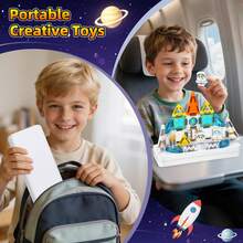 28pcs Magnetic Building Blocks Toy Set Mini Magnetic Cubes - Children's Educational STEM Construction Building Set, Suitable For 3 Years Old Preschool Kids - Multicolor - View 4