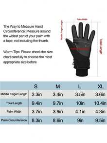 Winter Warm Touchscreen Gloves, Windproof Anti-Slip Black Gloves, Unisex, Suitable For Cold Weather Cycling, Skiing, Running, Driving - Ski Gloves - View 9