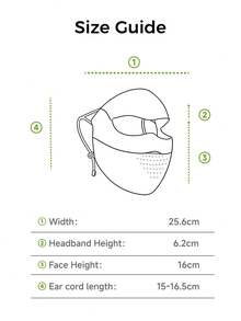 Beneunder Lightweight Seamless Sun-Protection Face Mask AL204 - Baby Blue - View 6
