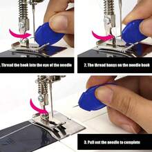 Enhebrador de hilo de coser hecho a mano, herramienta de enhebrado automático para máquina de coser, dispositivo de enhebrado fácil para bordado, asistente de enhebrado automático, enhebrador de aguja, color aleatorio - Múltiples estilos - Ver 4