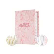 320 Colors Marble Texture Color Card Display Book Oil Glue Display Board + 480 Colors Nail Tips - Multicolor - View 8