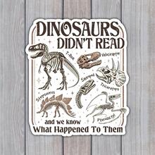 3英吋恐龍沒讀書幽默書迷設計數位下載圖案，適用於筆電、Kindle、筆記本、計畫本、日記本、DIY手工、創作者與讀者 - A - 查看 1