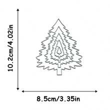 1pc Christmas Tree Metal Cutting Die, Carbon Steel Embossing Mold, Suitable For Holiday Journal Making, Birthday DIY Craft Cutting, And Scrapbooking For Photo Albums And Holiday Greeting Cards - Christmas - View 6