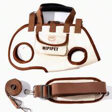 Multifunctional Pet Carrier Backpack, Adjustable Wearable Pet Travel Bag With Built-In Leash, 5 Ways To Wear Backpack Shoulder Handheld Crossbody Carrier For Small Dogs Cats Outdoor Walking Travel - White - View 6
