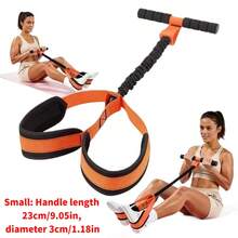 Upgraded Resistance Band With Handles, Handles Available In 29cm/11.4in And 23cm/9.05in, Soft Foam Fabric Foot Pedal, Seated Exercise Equipment For Abdomen, Waist, Arms, Core/Abs And Legs - Multicolor - View 19