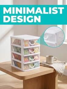 4-Layer Drawer Storage Box, Jewelry Box, Desktop Organizer, Suitable For Hair Accessories, Earrings And Other Small Items, Office Storage Box, Jewelry Storage Box, Drawer Cosmetic Storage Box, Drawer Storage Box - Multicolor - View 4