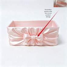 Bowknot Decor Storage Box Drawer Organizer Basket Cute Desktop Storage Bucket Suitable For Baby Clothes, Socks, Hair Accessories, Nursery Storage Organizer Box - Multicolor - View 14