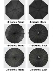 1PC Super Cool Samurai Style Umbrella, General Style Umbrella, Sword Long Handle Umbrella, Samurai Sword Style Parasol, Fashion Samurai/General Long Handle Umbrella, Waterproof Manual Open/Close, Automatic Long Handle Design, 8-Rib/16-Rib/24-Rib Steel Frame, Durable UV Protection - Straight-rib Umbrella - View 3