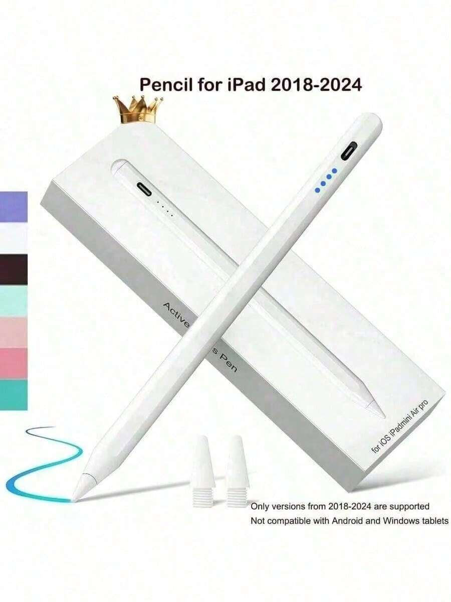 Capacitive Pen Compatible With Apple Pencil 1/2 Pen To Prevent Accidental Touch, Multi-Color Color With Magnetic Suction Function, Latest Apple Tablet Specific Pen Compatible With Ipad Pro Mini 6 Air 2025 2024 2023 2022 2021 2020 2019 2018 Compatible With Apple Pen Pencil Battery Capacity 90mAh