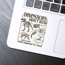3英吋恐龍沒讀書幽默書迷設計數位下載圖案，適用於筆電、Kindle、筆記本、計畫本、日記本、DIY手工、創作者與讀者 - A - 查看 4