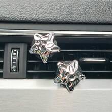4pcs Electroplated Star Air Vent Clip, Luxury Fashion Lightweight, Cute Holiday Gift, Fragrance-Free (Fragrance Pad Not Included) - Electroplated Stars - View 6