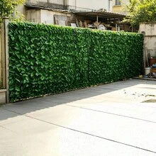 3pcs 100cm X 50cm Artificial Plant Wall Fence, Outdoor Sun Protection Privacy Screen, Garden Balcony Decorative Greenery, Outdoor UV Resistant Anti-Aging - Garden Yard Partition Landscaping Tool - Green - View 8