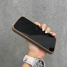 奢華矽膠磁吸無線充電卡夾手機殼，適用於 iPhone 18 17 Pro Max 17 Pro 17 16 15 14 13 12 11 Pro Max 16 15 14 Plus，磁吸背蓋 - 棕色 - 查看 3