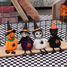 Halloween Pumpkin Witch Black Cat Ghost Pendant Broom Haunted House Decor Props Holiday Atmosphere Decoration - Multi-color - View 4