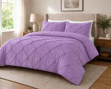Microfibre Alexandera Duvet Cover Set Lilac - Lilac - View 6