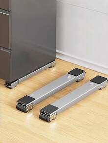 [Adjustable Height Stand] Stable Solution For Moving Appliances! Refrigerator And Washing Machine Adjustable Height Base, Supports Up To 800 Lbs, Equipped With 24 Silent Casters And Locking Mechanism, Expandable Bracket, Perfect For Moving - A - View 2