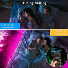 GHUSTAR Intelligent RGB LED Light Strip With APP And Remote Control, Music Sync Color Changing Light String For Bedroom Home Decoration Party Festival Lighting - RGB - View 6
