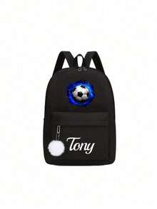 This Backpack With Soccer Pattern Can Be Customized As Your Exclusive Back-To-School Bag. You Can Also Add Personalized Elements Such As Name Or Holiday Greetings. This New Backpack Features A Nylon Zipper. You Can Add Personalized Content Like Letters, Lucky Numbers, Etc. It's Perfect For Dance Classes And Travel. Also An Ideal Choice For Birthday Gifts, Souvenir Bags, Christmas Gifts Or New Year Gifts. - Multicolor - View 32